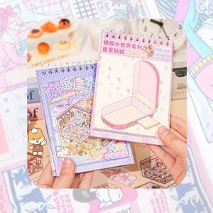 🆕 🎉 pastel purple 3D kawaii sticker scene bundle set DIY art projects stickers